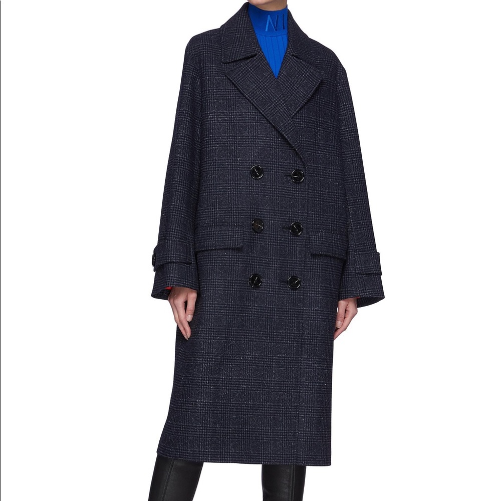 Nina Ricci Oversized Houndsooth Double Breast Coat